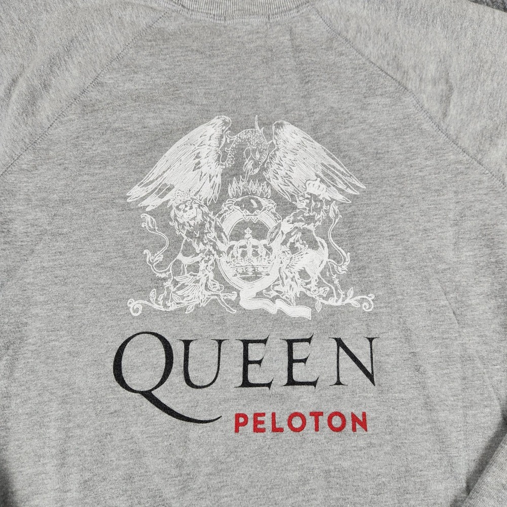 Peloton Queen Sweatshirt Women L Gray Global Tour Crewneck Activewear Athleisure - Picture 7 of 9